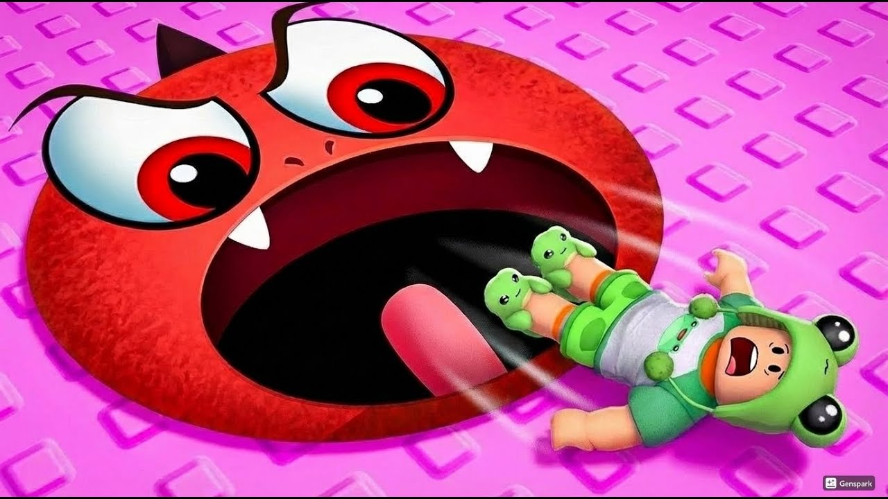 😱 Red Dino & Mikey Became a GIANT BLACK HOLE in Roblox