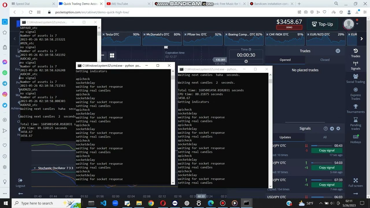PocketOption Complete Python API for automated multi-assets binary trading strategies