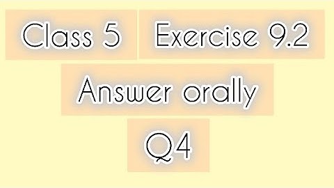 Class 5th|Mathematics|Chapter 9 |Exercise 9.2|Answer orally| Perimeter and Area
