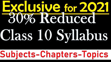 CBSE CLASS-10 DELETED Chapters for Board Exams-2021 //  Check deleted CBSE Syllabus of CBSE Class 10