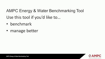 Energy and Water Benchmarking Introduction Video