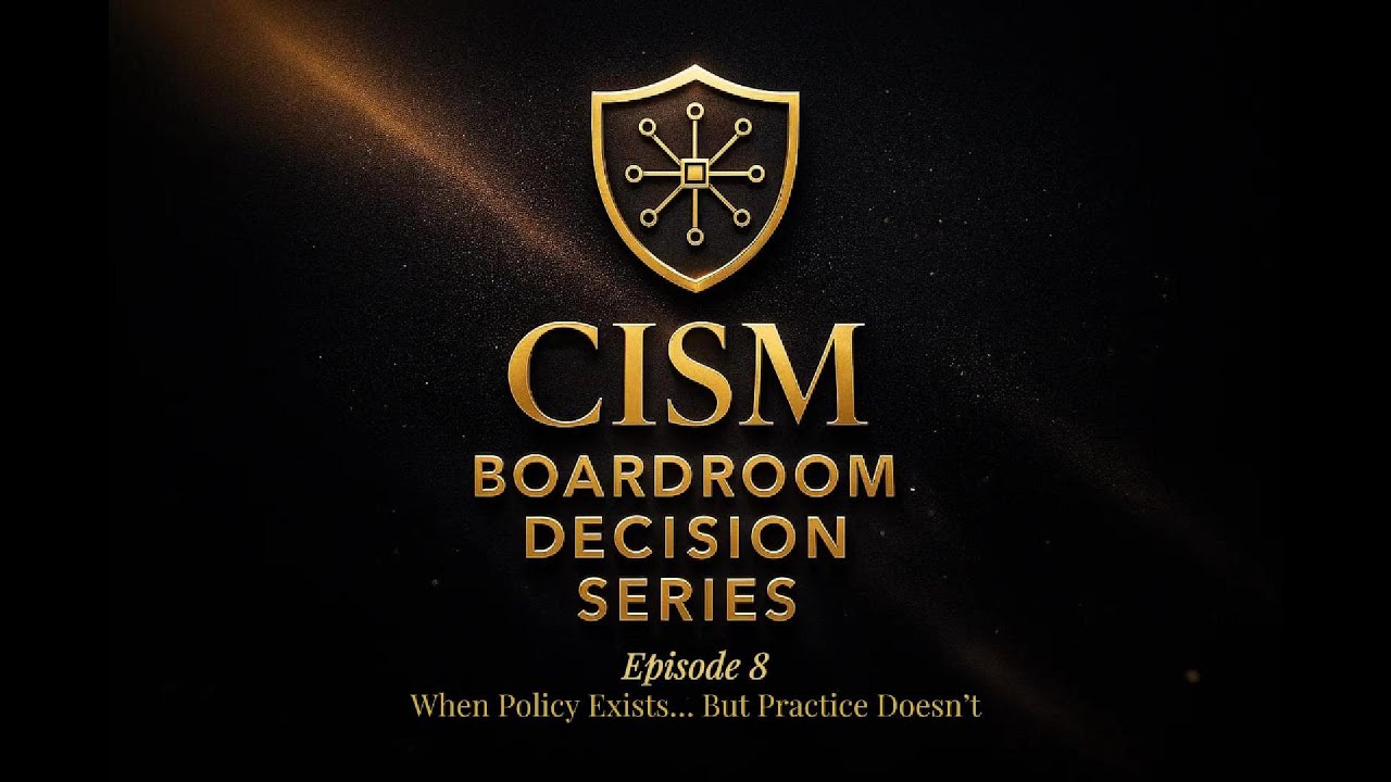 CISM Boardroom Simulation Ep.8 | When Policy Exists… But Practice Doesn’t