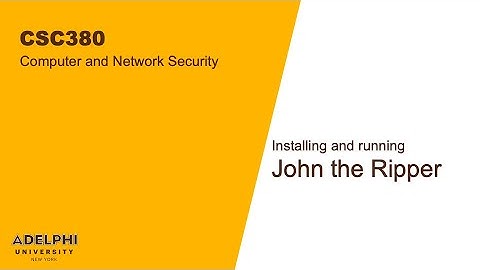 Installing and using John the Ripper on Linux