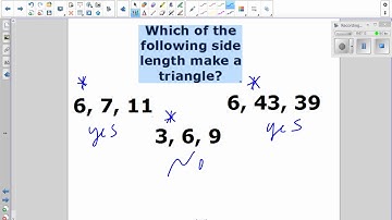 Video Notes 5 7 Inequalities in One Triangle