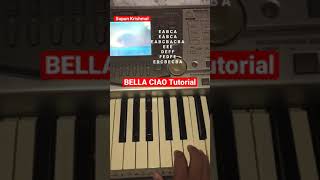 Bella Ciao on PIANO SLOW EASY PIANO &amp; keyboard TUTORIAL  @bellaciao | MY TV SRI LANKA #shorts