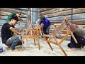 Processus de production de masse de lusine de chaises en bois du vietnam