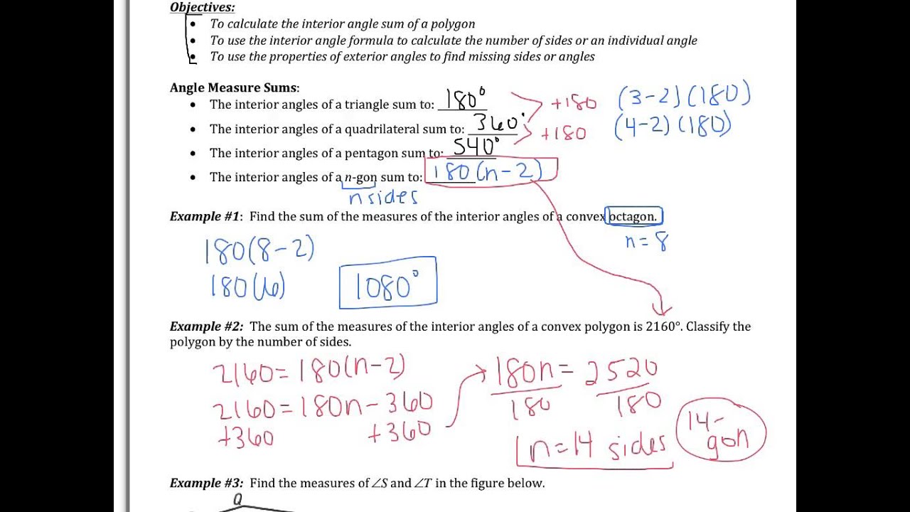 8 1 Find Angle Measures In Polygons