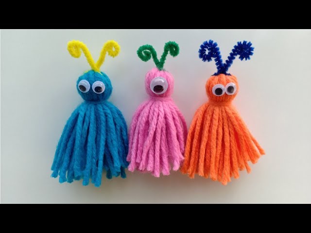 DIY Yarn Monsters/ How to Make Funny DIY Yarn Monsters by Hand with  DIY/Craft Supplies - YouTube
