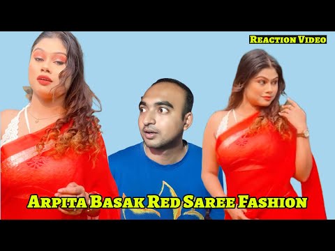 Bong Arpita Basak Indian Model Red Silk Sharee Fashion Reaction Video I Recreation Vibes