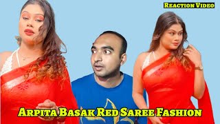 Bong Arpita Basak Indian Model Red Silk Sharee Fashion Reaction Video I Recreation Vibes