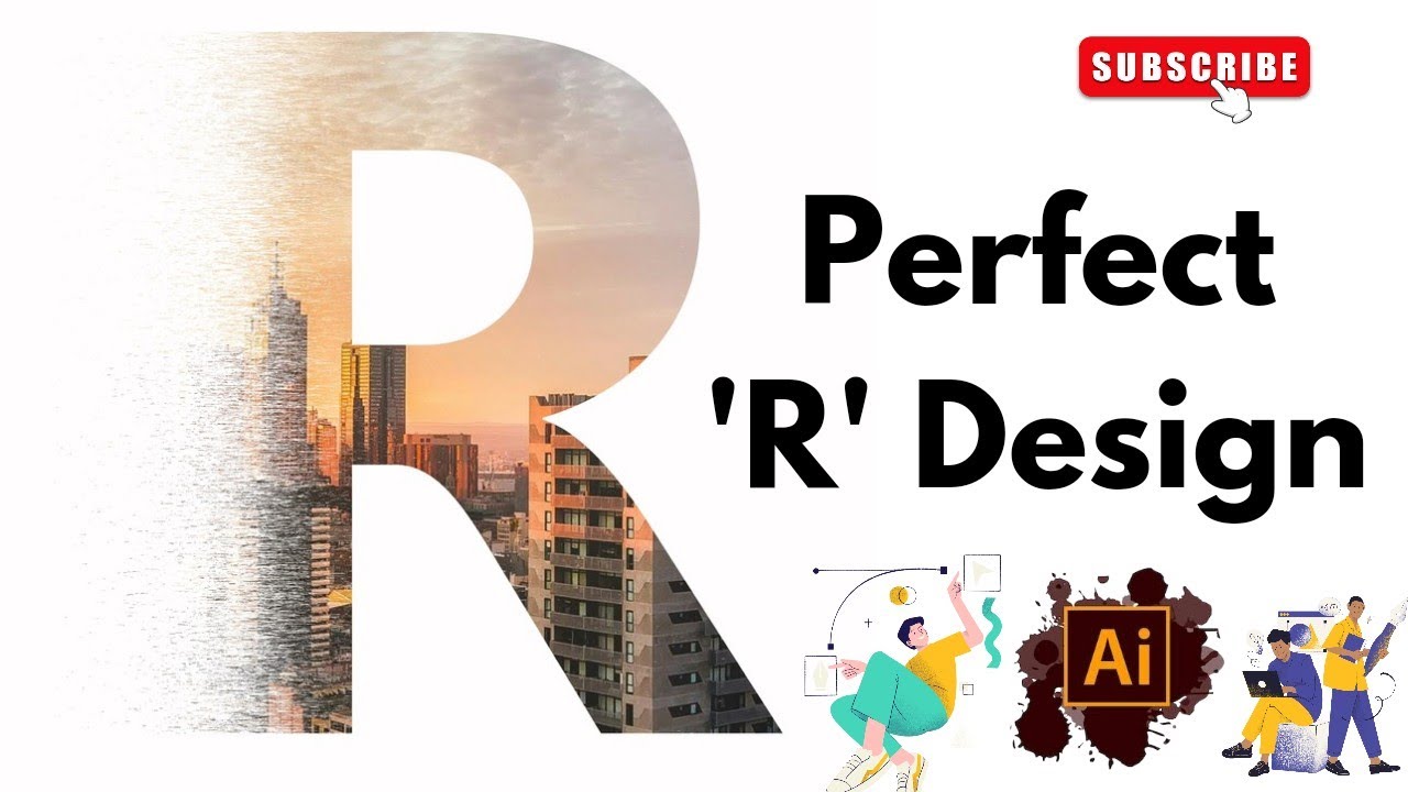 Perfect 'R' Design In adobe illustrator Tutorial - YouTube