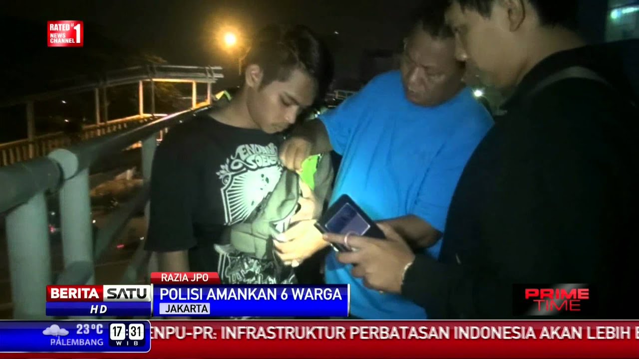 Polsek Tambora Tahan Enam Orang Mencurigakan dalam Razia JPO