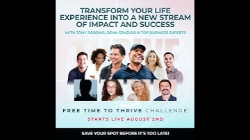 Tony Robbins | Dean Graziosi - Time to Thrive Challenge 2022 FREE 5-Day Challenge  #shorts