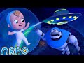 Rainbow Bath Time Bubbles in SPACE | NEW ARPO The Robot | Funny Kids Cartoons | Kids TV
