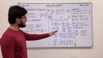 Lecture 7 || Part-I || Reducible to Homogeneous || Solution Of Ordinary Differential Equation