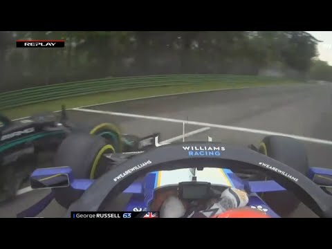 Formula1 2021: BOTTAS AND RUSSELL CRASH - IMOLA