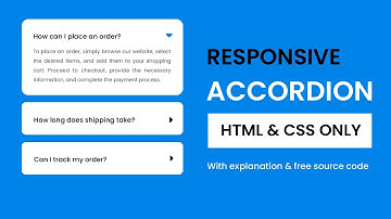 Accordion Using Only HTML & CSS