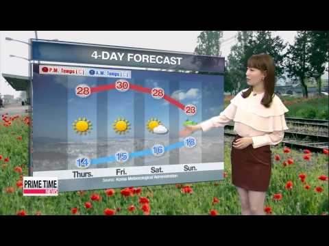 Winds and clouds along the eastern coast, but hot elsewhere