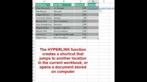 HYPERLINK function in Excel #shorts #excel #hyperlink #function