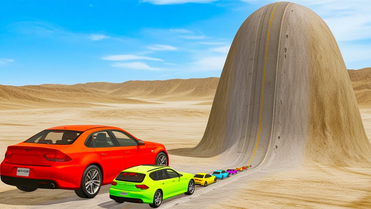 Small to Giant Cars vs Giant Bulge - BeamNG.drive