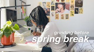 productive spring break study vlog 🌷📚