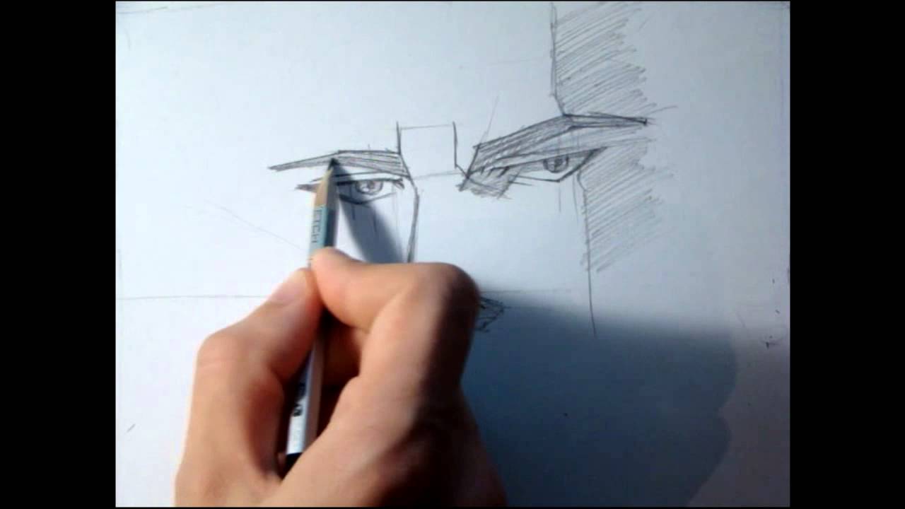 Как рисовать аниме. Жан "Вторжение Гигантов" - YouTube