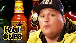 Charlie Sloth Makes His Mum Proud Eating Spicy Wings | Hot Ones