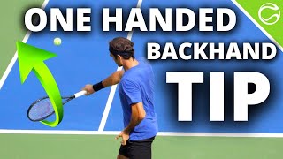 Tip for Instant One Handed Backhand Improvement