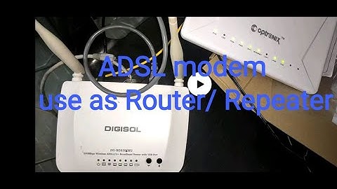 #how to make ADSL MODEM as a Router/repeater #Dlink DIGISOL  #TP-LINK