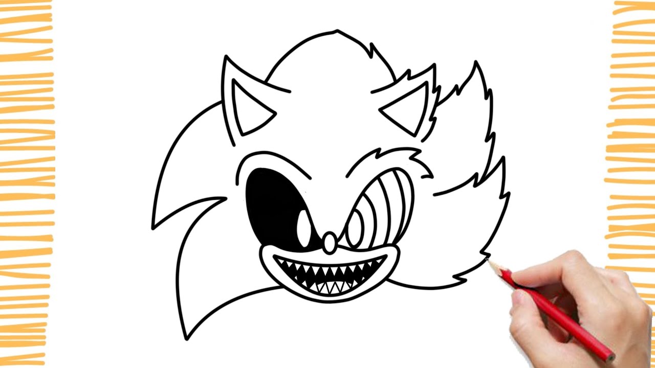 COMO DESENHAR O SONIC EXE ⚡ 