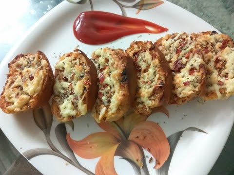 garlic bread recipe | cheesy garlic bread recipe | in hindi and english| dominos garlic bread