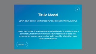 Crea un modal moderno con HTML, CSS y JavaScript