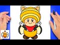 How To Draw Flying Squirrel Toad | Super Mario Bros