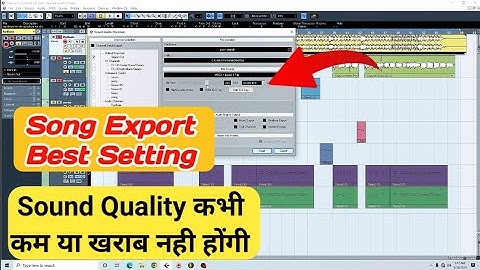 Cubase 5 Song Exporting Best Quality Setting हिंदी | How To Export Song In Cubase 5 High Quality