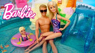 Barbie \& Ken Doll Family Beach Morning Routine \& Wedding Adventure