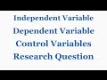Understanding Lab Reports: Variables and Research Questions