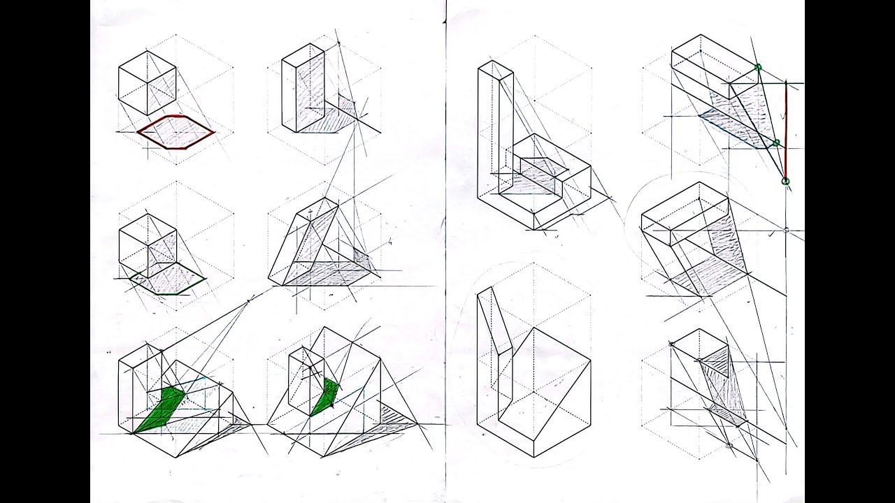 Umbre in axonometrie 02
