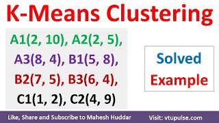 K Means Clustering Algorithm | K Means Solved Numerical Example Euclidean Distance by Mahesh Huddar screenshot 2