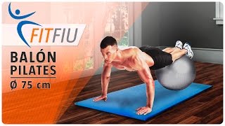 Balón Pilates Pelota Fitness Yoga Gris 75Cm Diámetro