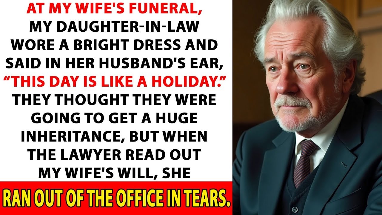 My Daughter in Law Smiled at My Wife’s Funeral—But Broke Down When the Will Was Read