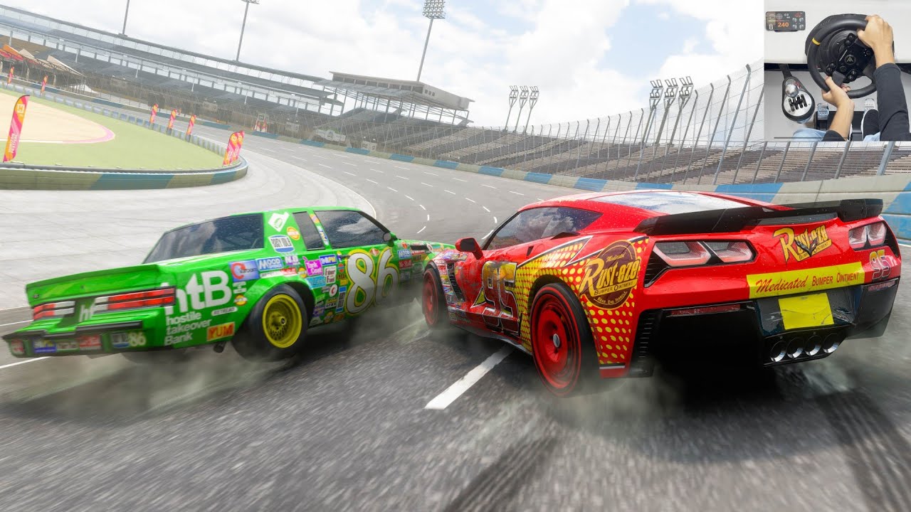 Lightning McQueen vs Chick Hicks | Forza Horizon 5 | Cars Movie | Steering wheel + Shifter 