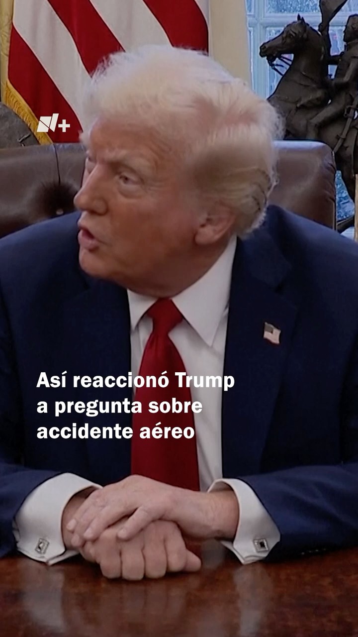 Así reaccionó Trump a pregunta sobre accidente aéreo - N+ #shorts