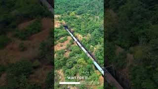 Indian Railways Through Tunnels #train #indianrailways #incredibleindia #highspeedrail #india #drone