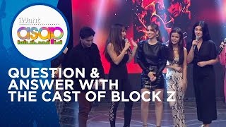 Question & Answer With The Cast Of Block Z | iWant ASAP Highlights