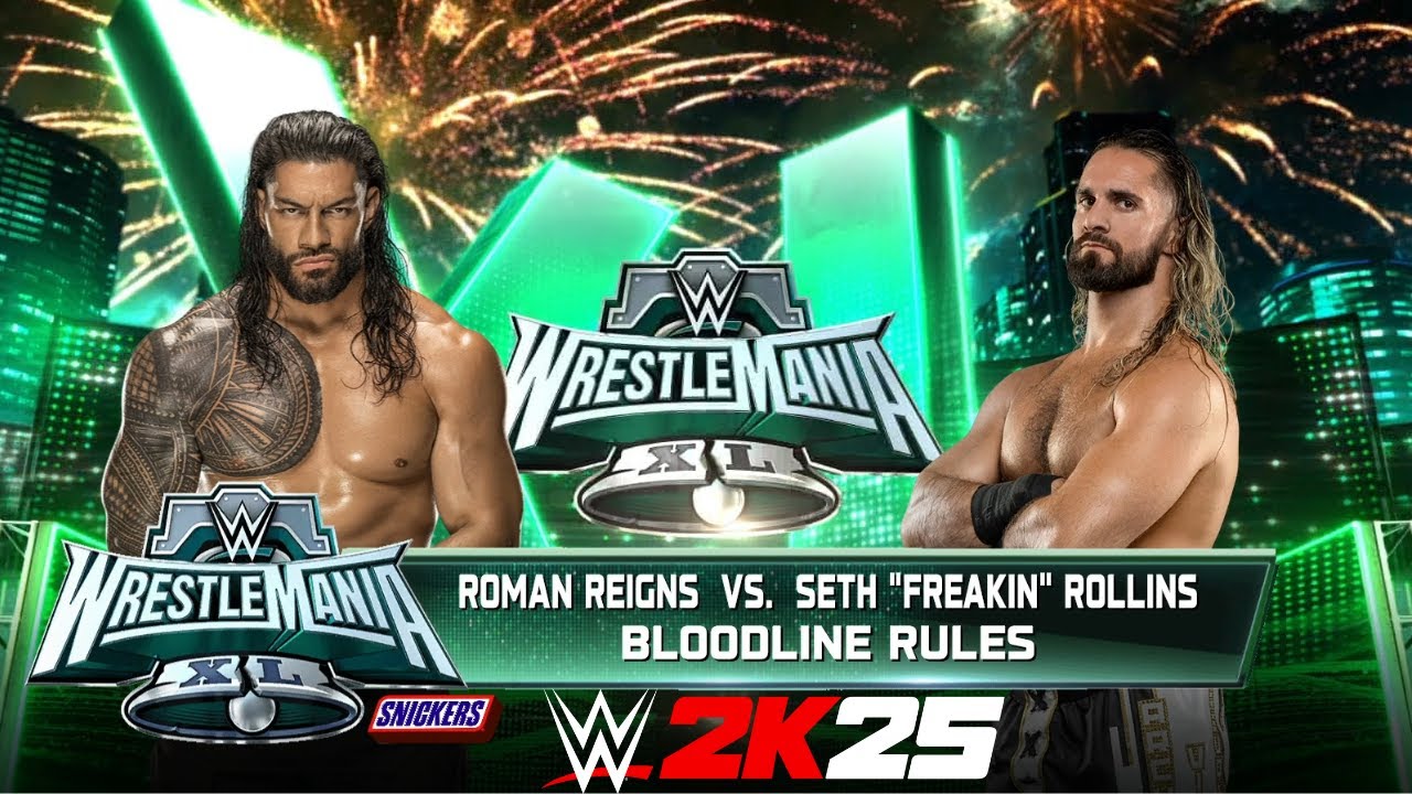 Roman Reigns vs Seth Rollins | Bloodline Rules Match | WWE 2K25 | Hindi |