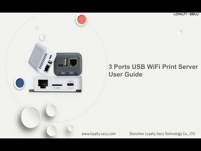 3 USB Port WiFi Wireless Network Print Server