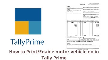Motor Vehicle number printing in Tally Prime