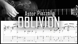 Oblivion (Astor Piazzolla) - Fingerstyle guitar -  Arreglo solista con partitura y tablatura