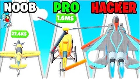 NOOB vs PRO vs HACKER in Plane Evolution