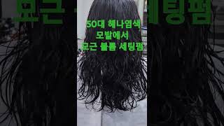 헤나 염색한 50대 모발에서 모근볼륨 셋팅파마 했습니다  헤나 파마 실패 후 김송정머리터만 성공 중 이라고  #헤나 #헤나염색